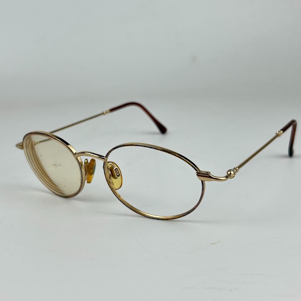 Anne Klein K1067 Women Eyeglasses‎ Frame Gold Tone Round Full Rim 49-18-135mm